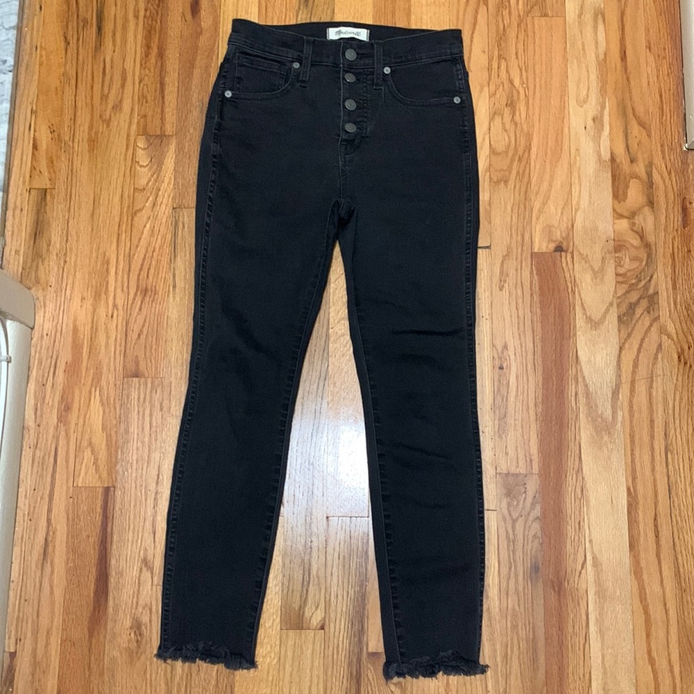 Madewell Black High-Waisted Button-Fly Jeans